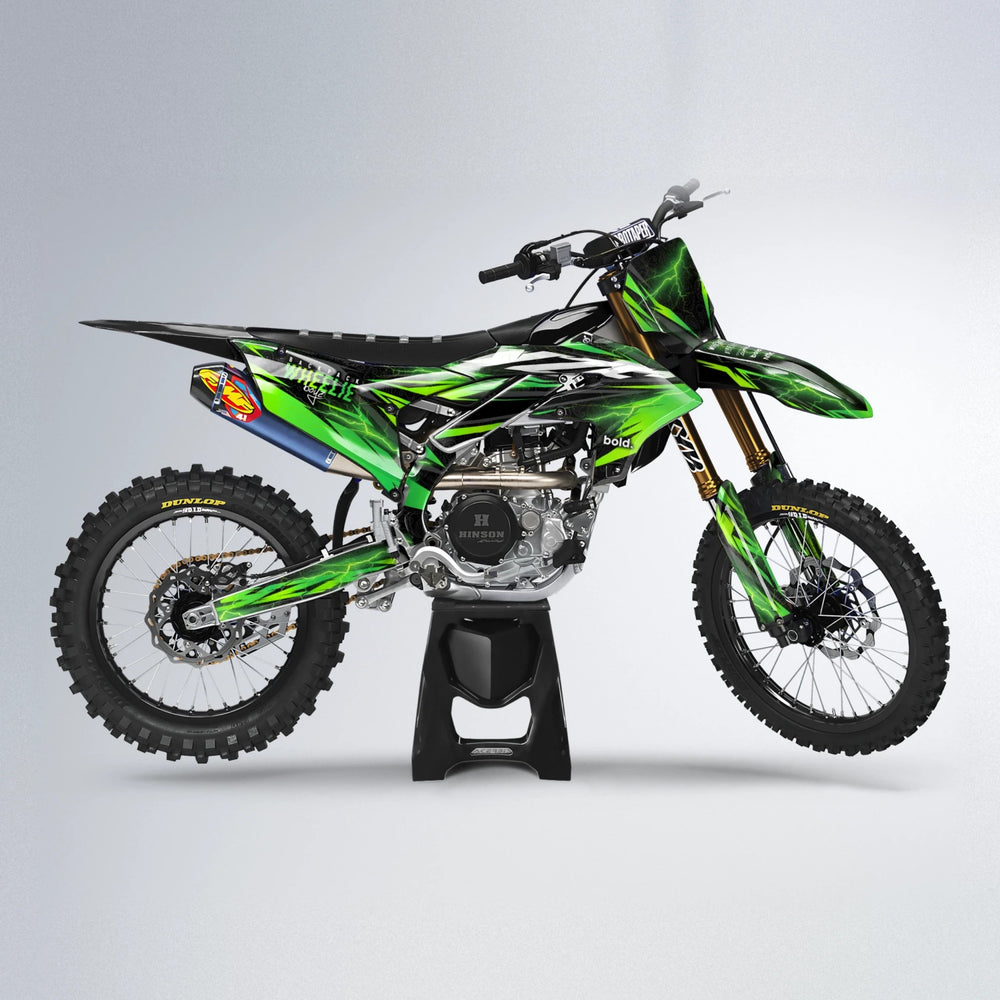CAUTION Yamaha YZF MX motocross graphics kit in Green