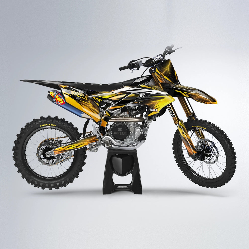 CAUTION Yamaha YZF MX motocross graphics kit in Orange & Yellow