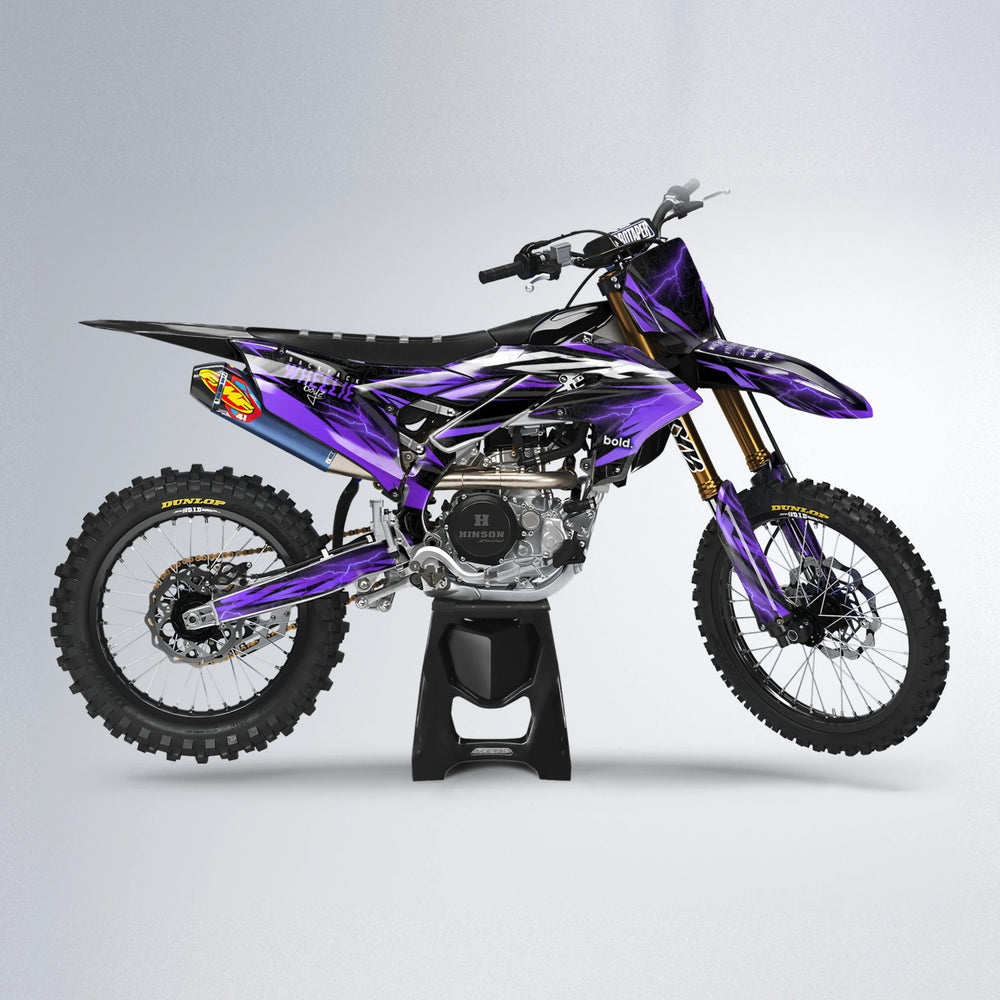 CAUTION Yamaha YZF MX motocross graphics kit in Purple