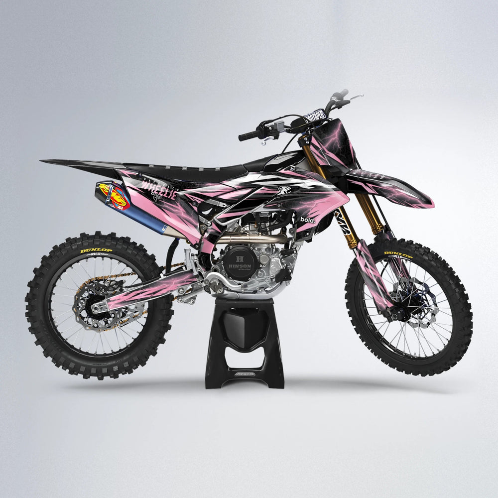 CAUTION Yamaha YZF MX motocross graphics kit in Sakura Pink