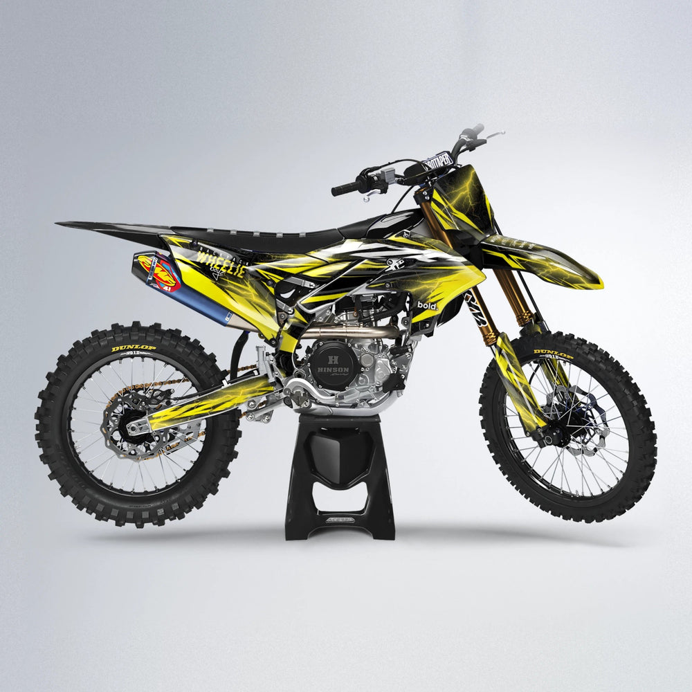 CAUTION Yamaha YZF MX motocross graphics kit in Yellow