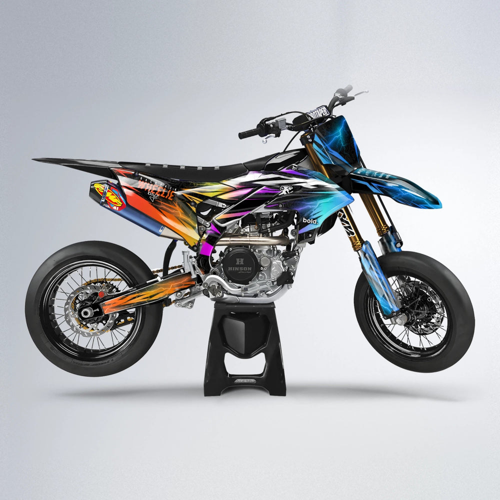 CAUTION Yamaha YZF SM supermoto graphics kit in Sunset Fade