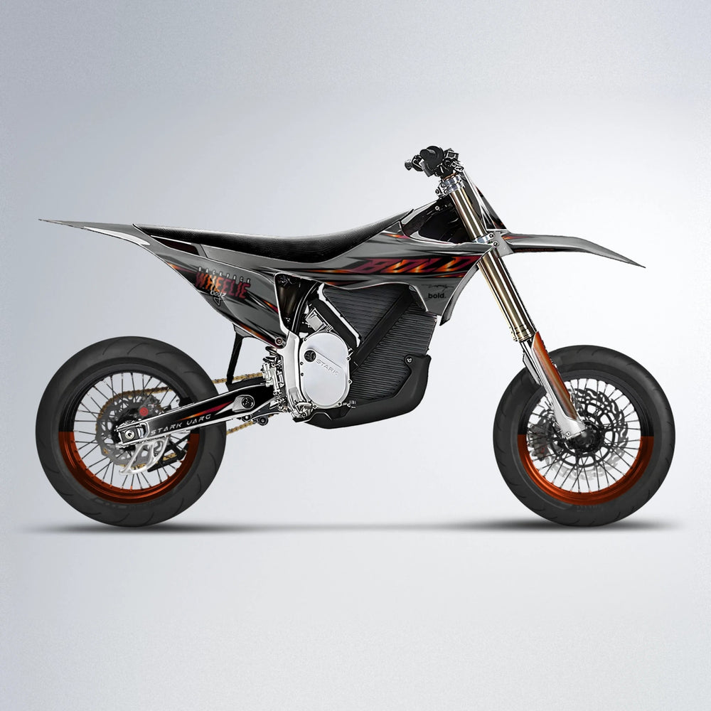 CHARGED Stark Varg SM supermoto graphics kit in Black & Red