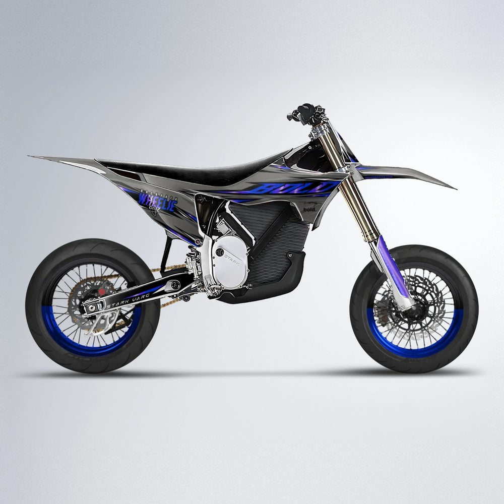CHARGED Stark Varg SM supermoto graphics kit in Blue
