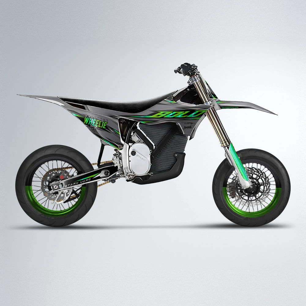 CHARGED Stark Varg SM supermoto graphics kit in Green