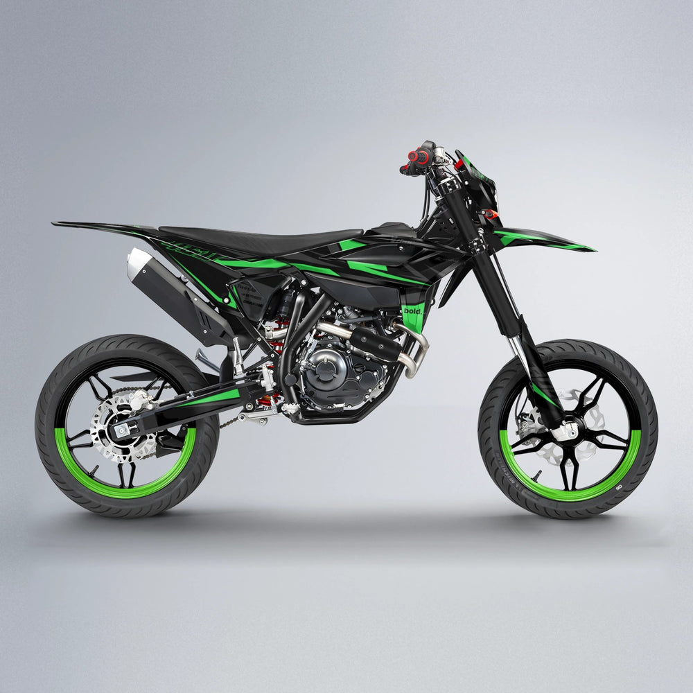 CHILLI Beta supermoto graphics kit in Green