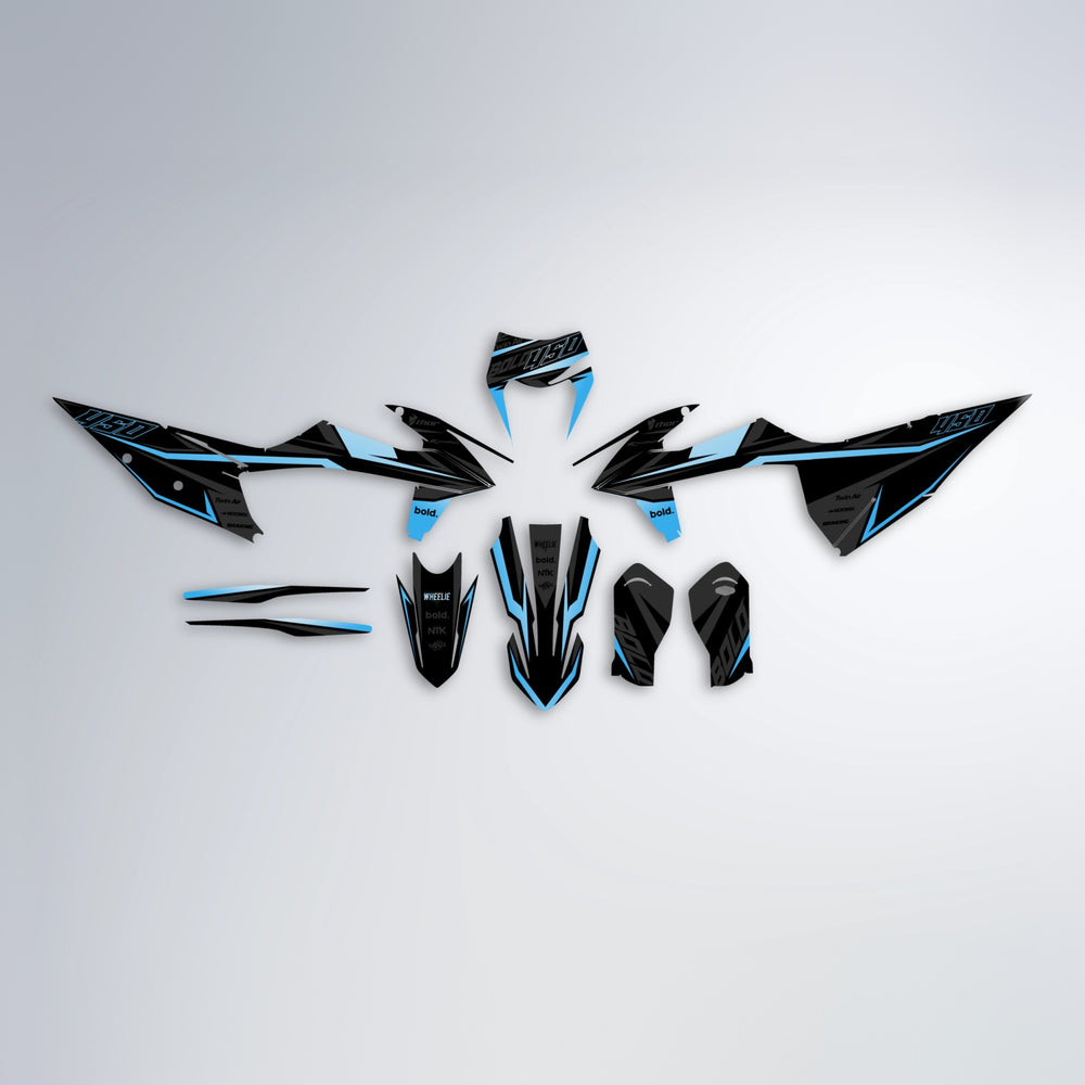 CHILLI graphics kit parts layout in Light Blue & White