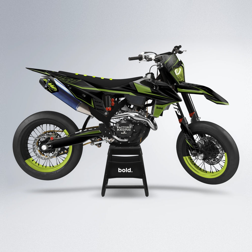 CHILLI supermoto graphics kit in Olive