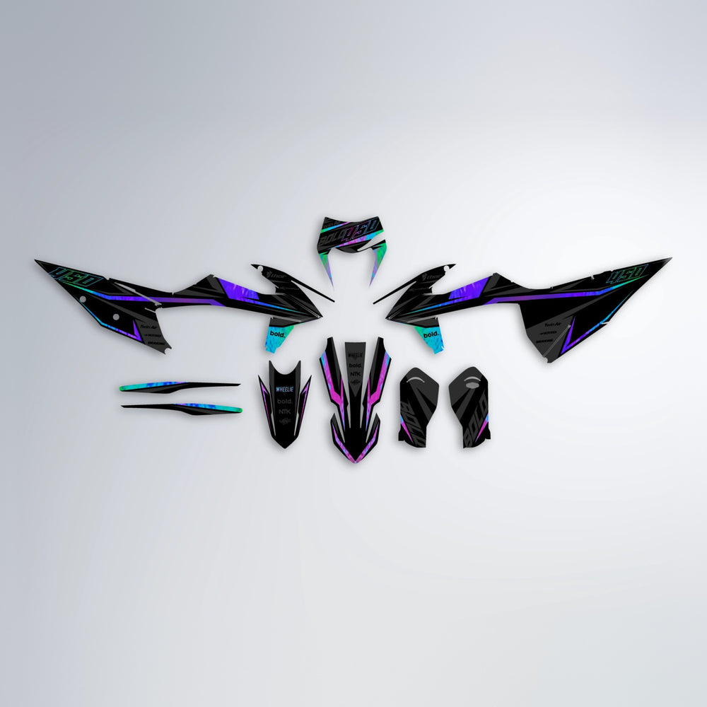 CHILLI graphics kit parts layout in Purple Holo
