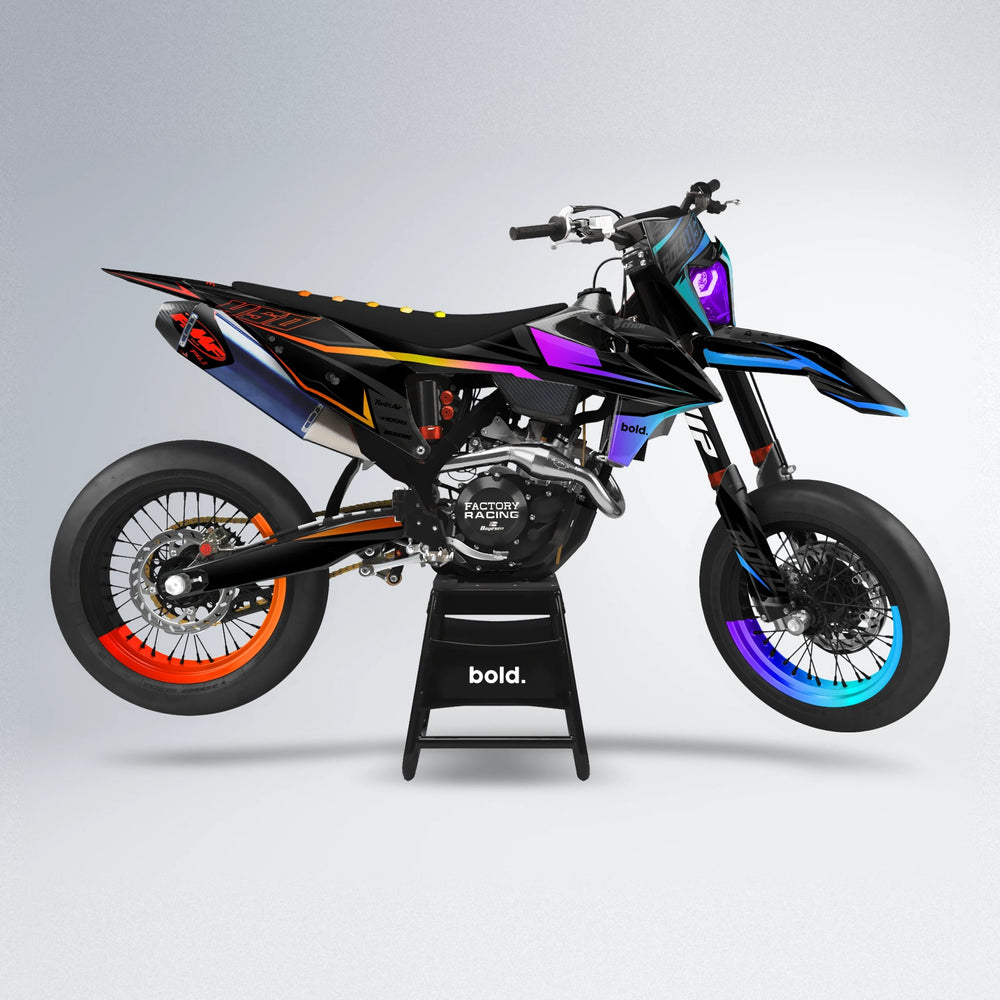 CHILLI supermoto graphics kit in Sunset Fade