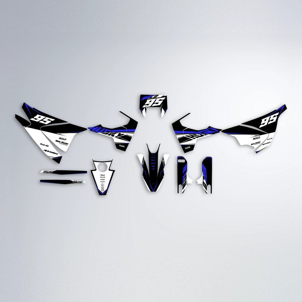 COLLIDE Husqvarna 701 graphics kit parts layout in Blue