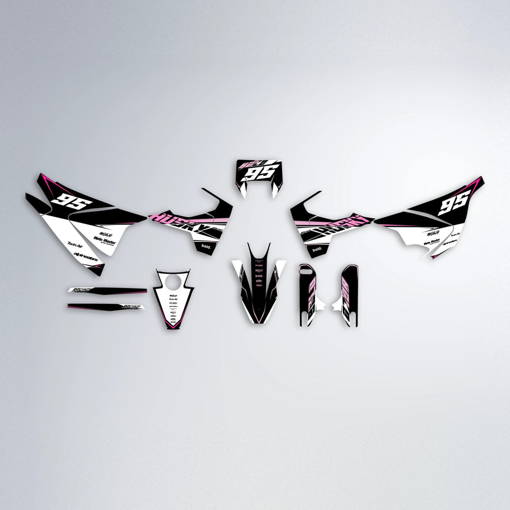COLLIDE Husqvarna 701 graphics kit parts layout in Flamingo