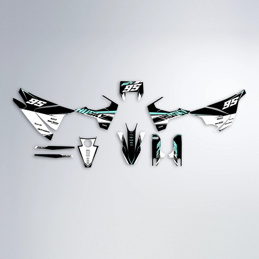 COLLIDE Husqvarna 701 graphics kit parts layout in Mint