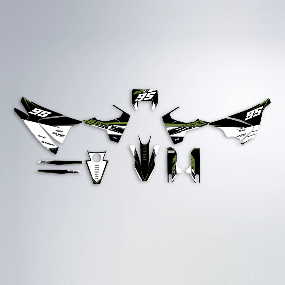 COLLIDE Husqvarna 701 graphics kit parts layout in Olive