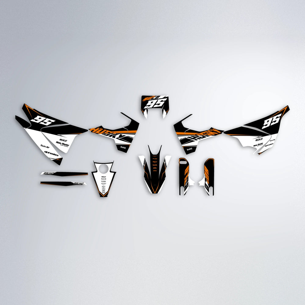 COLLIDE Husqvarna 701 graphics kit parts layout in Orange