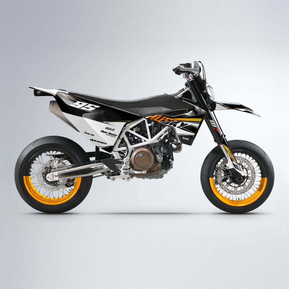 COLLIDE Husqvarna 701 supermoto graphics kit in Orange & Yellow