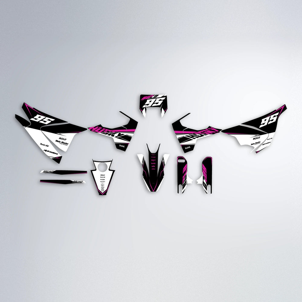 COLLIDE Husqvarna 701 graphics kit parts layout in Pink