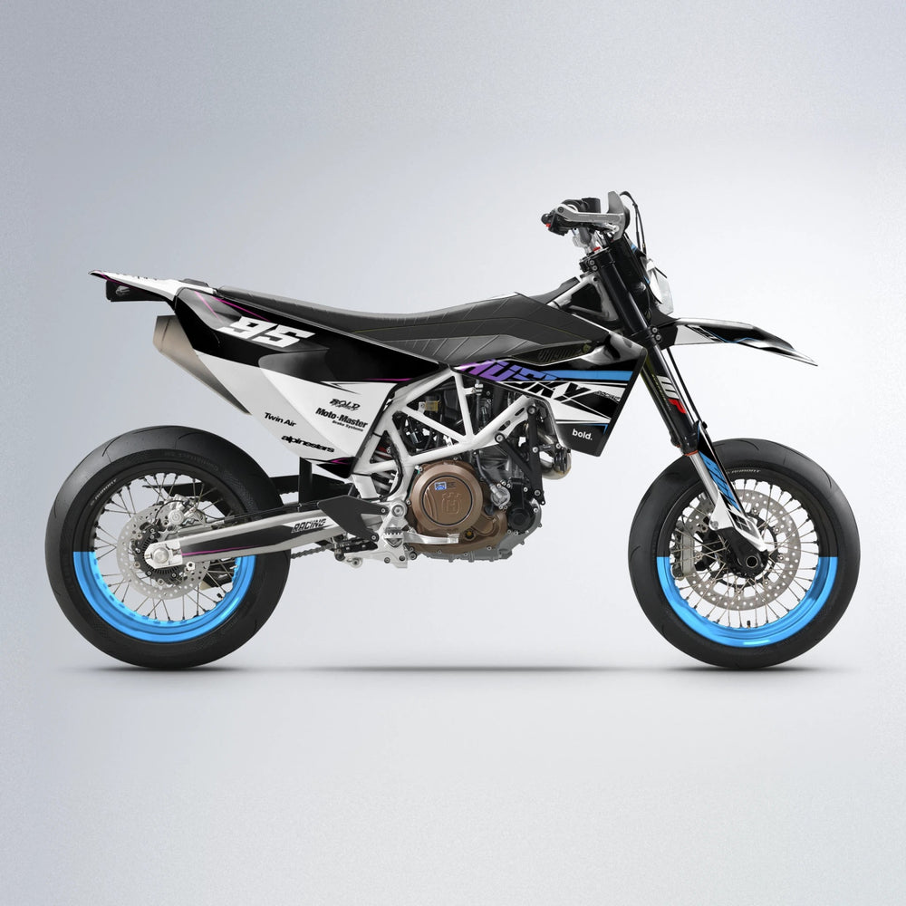 COLLIDE Husqvarna 701 supermoto graphics kit in Pink & Light Blue