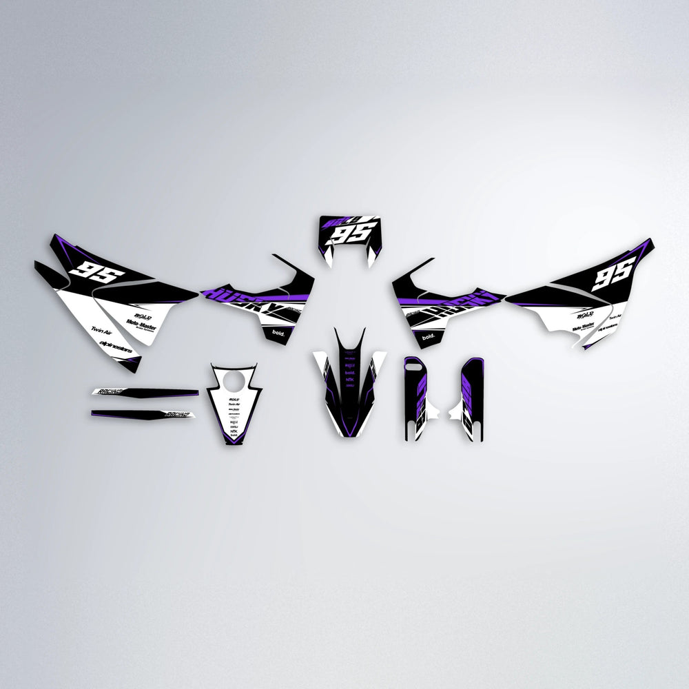 COLLIDE Husqvarna 701 graphics kit parts layout in Purple