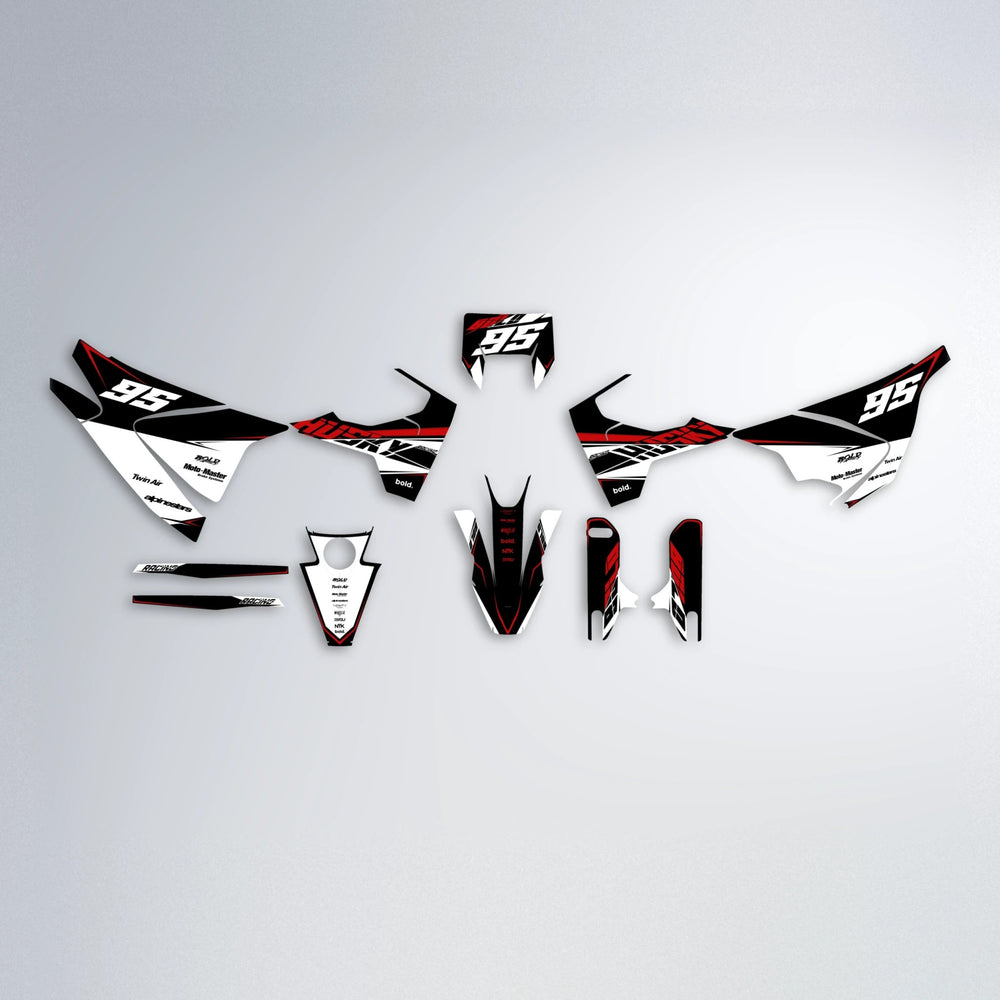 COLLIDE Husqvarna 701 graphics kit parts layout in Red