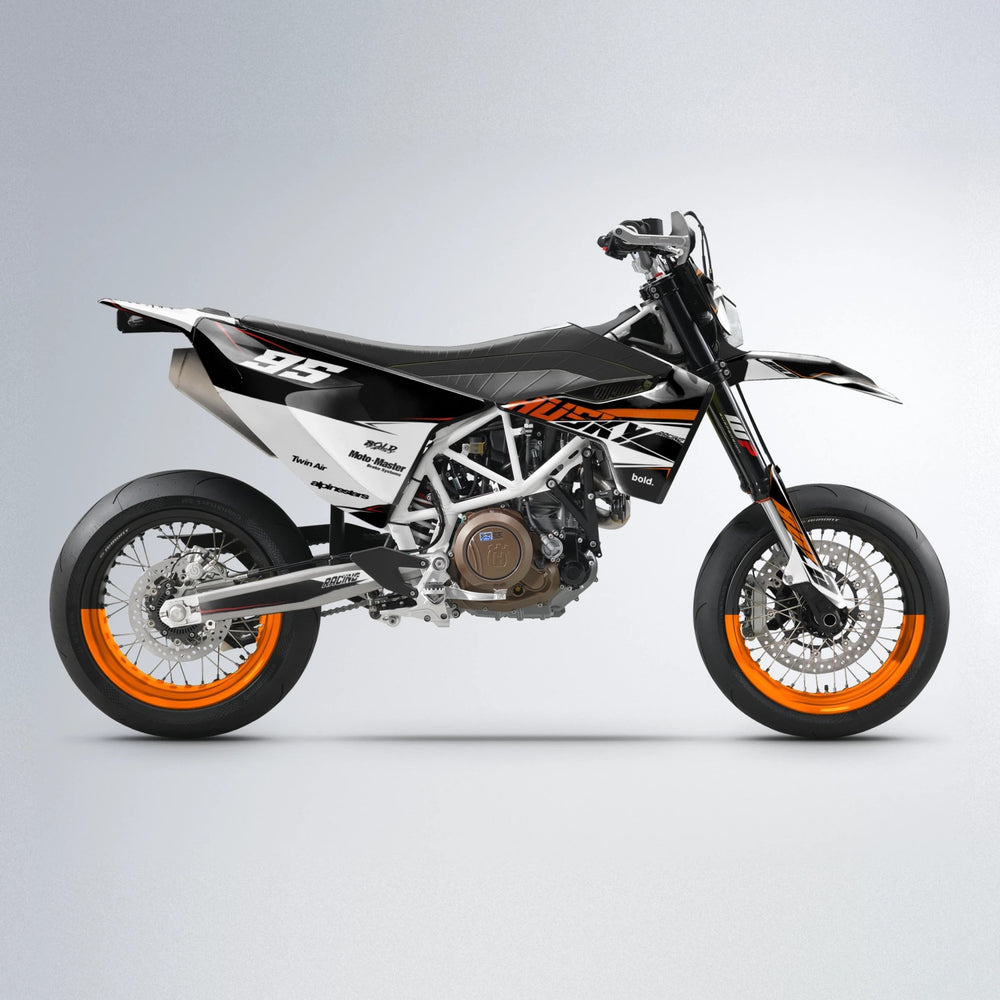 COLLIDE Husqvarna 701 supermoto graphics kit in Red & Orange