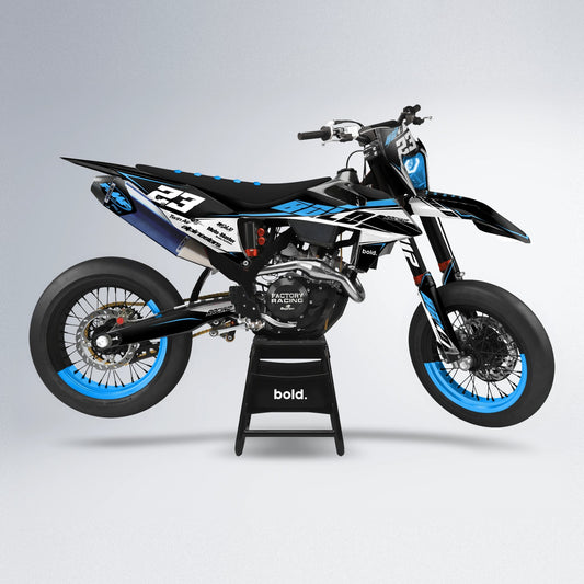 COLLIDE supermoto graphics kit in Blue