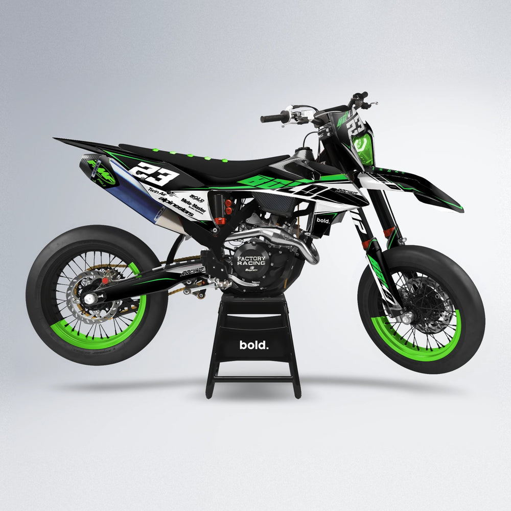 COLLIDE supermoto graphics kit in Green