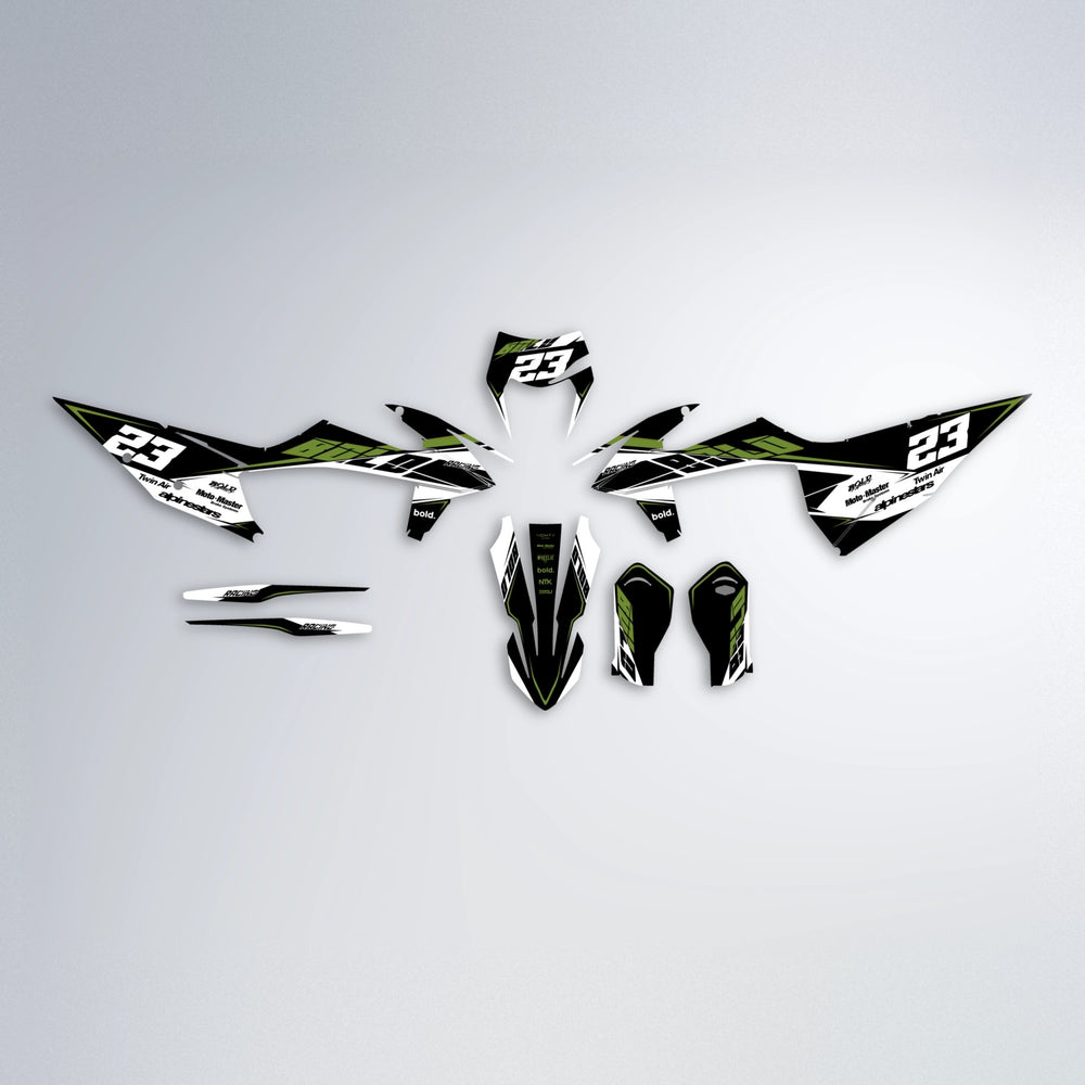 COLLIDE graphics kit parts layout in Olive