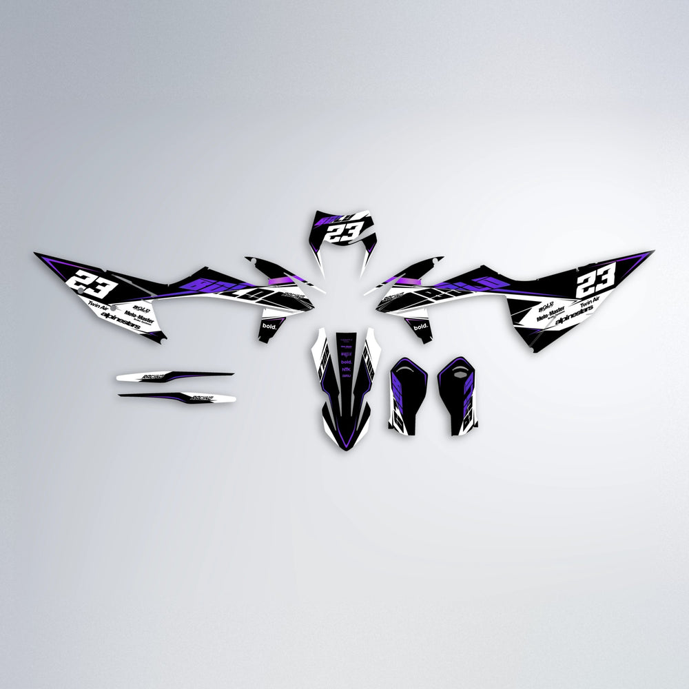 COLLIDE graphics kit parts layout in Purple Chrome