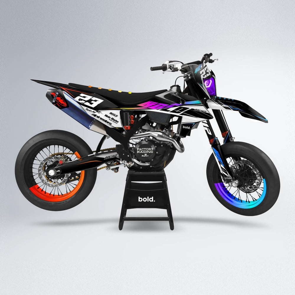 COLLIDE supermoto graphics kit in Sunset Fade
