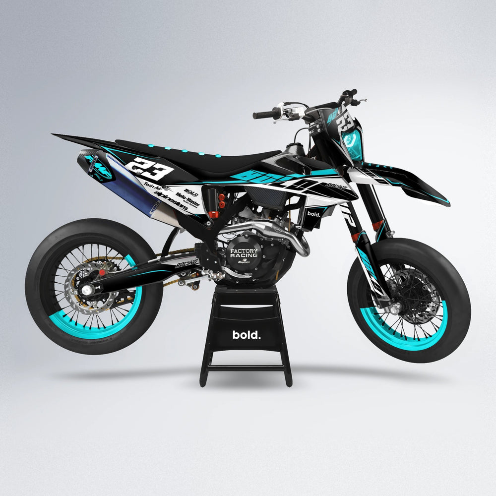COLLIDE supermoto graphics kit in Teal