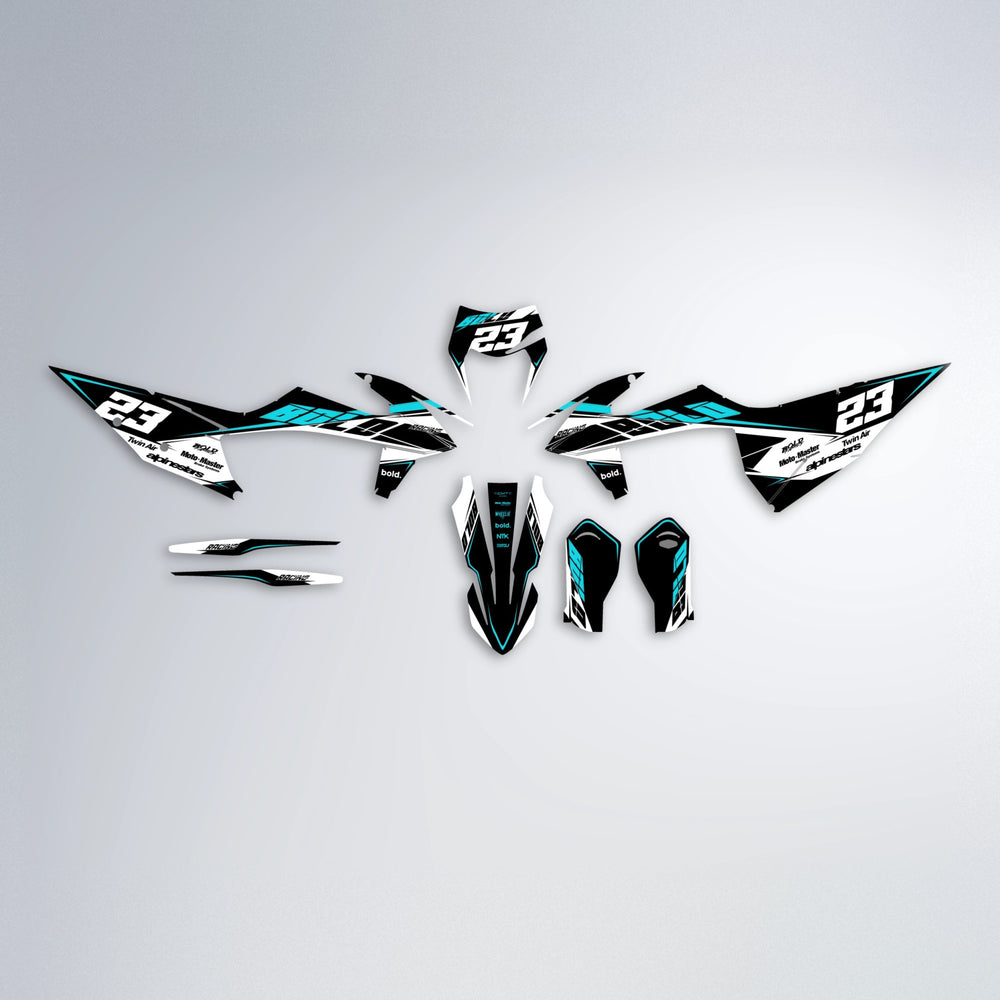 COLLIDE graphics kit parts layout in Teal