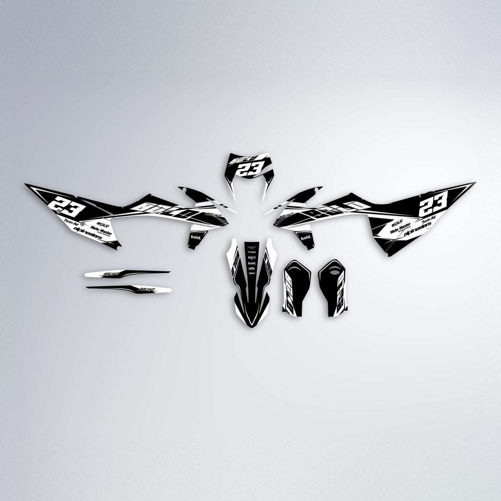 COLLIDE graphics kit parts layout in White
