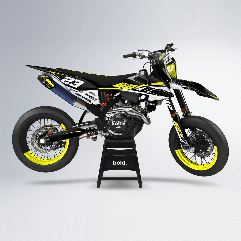 COLLIDE supermoto graphics kit in Yellow