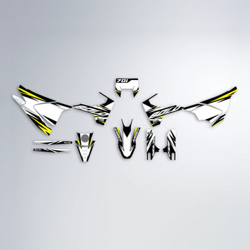 CRUSADE Husqvarna 701 graphics kit parts layout in Yellow