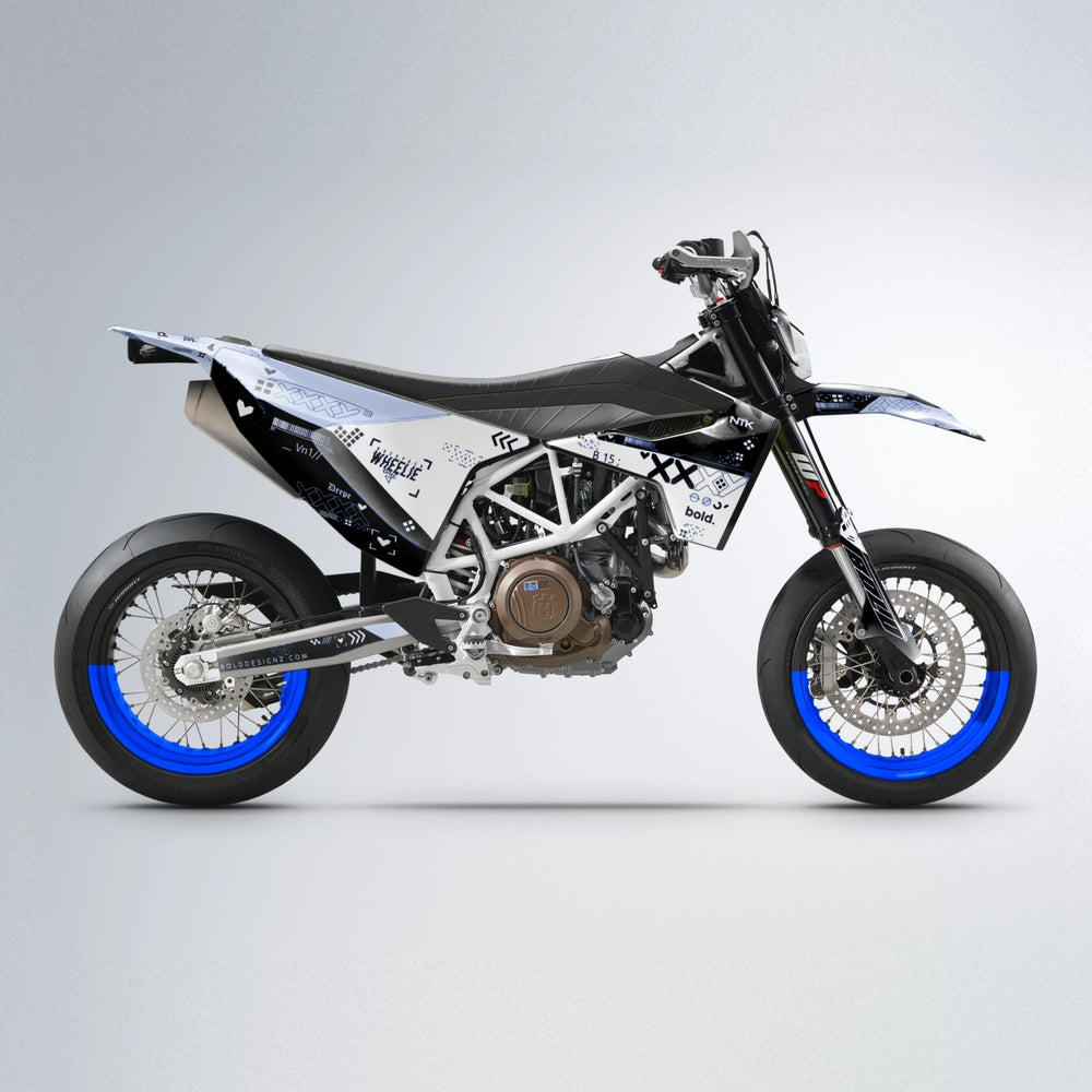 DATALOG Husqvarna 701 supermoto graphics kit in Blue