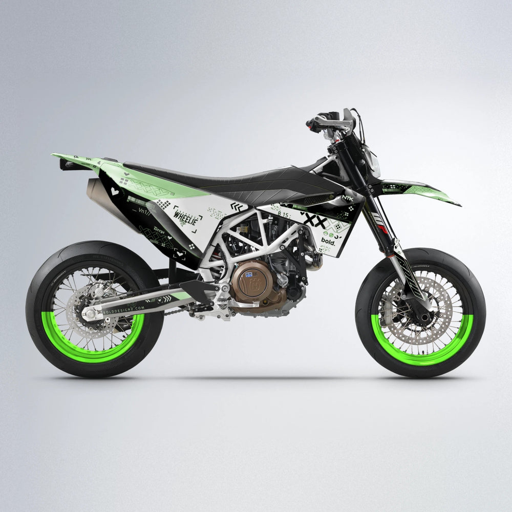DATALOG Husqvarna 701 supermoto graphics kit in Green