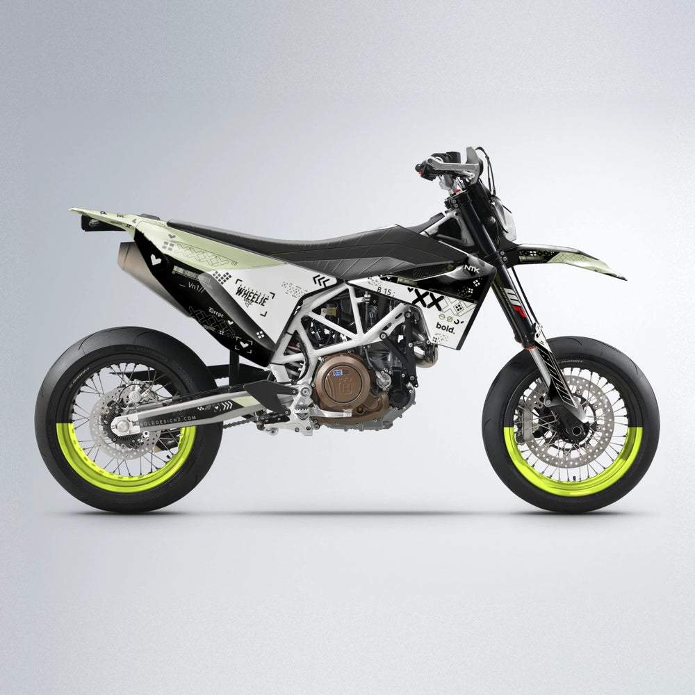 DATALOG Husqvarna 701 supermoto graphics kit in Olive