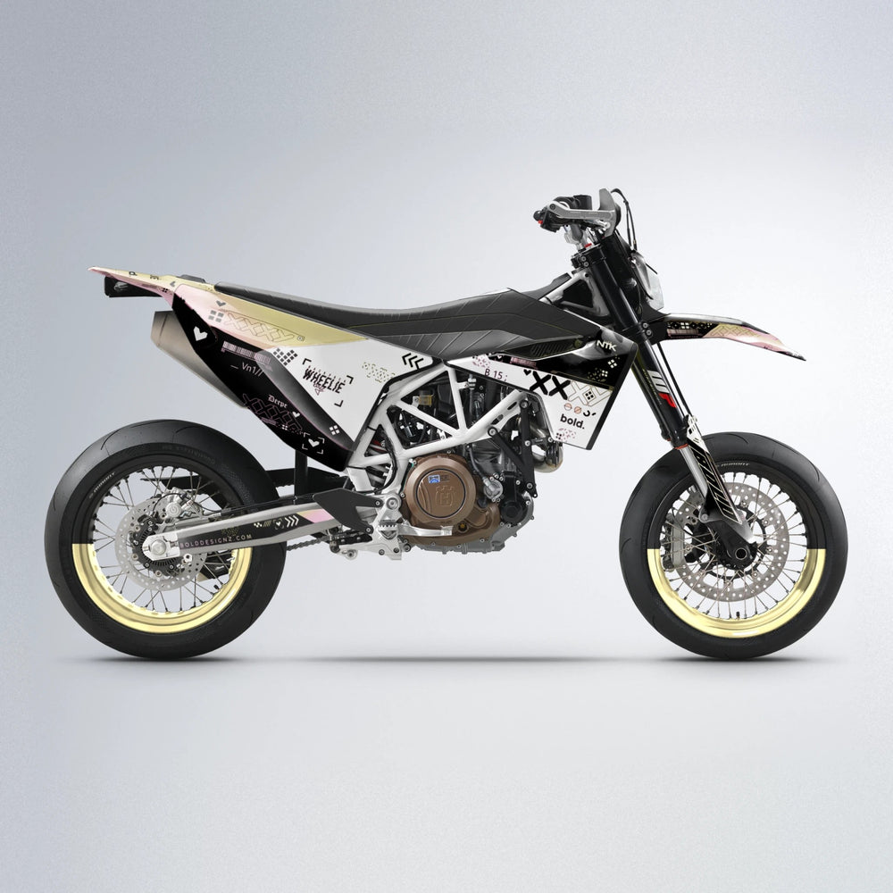 DATALOG Husqvarna 701 supermoto graphics kit in Pink & Yellow