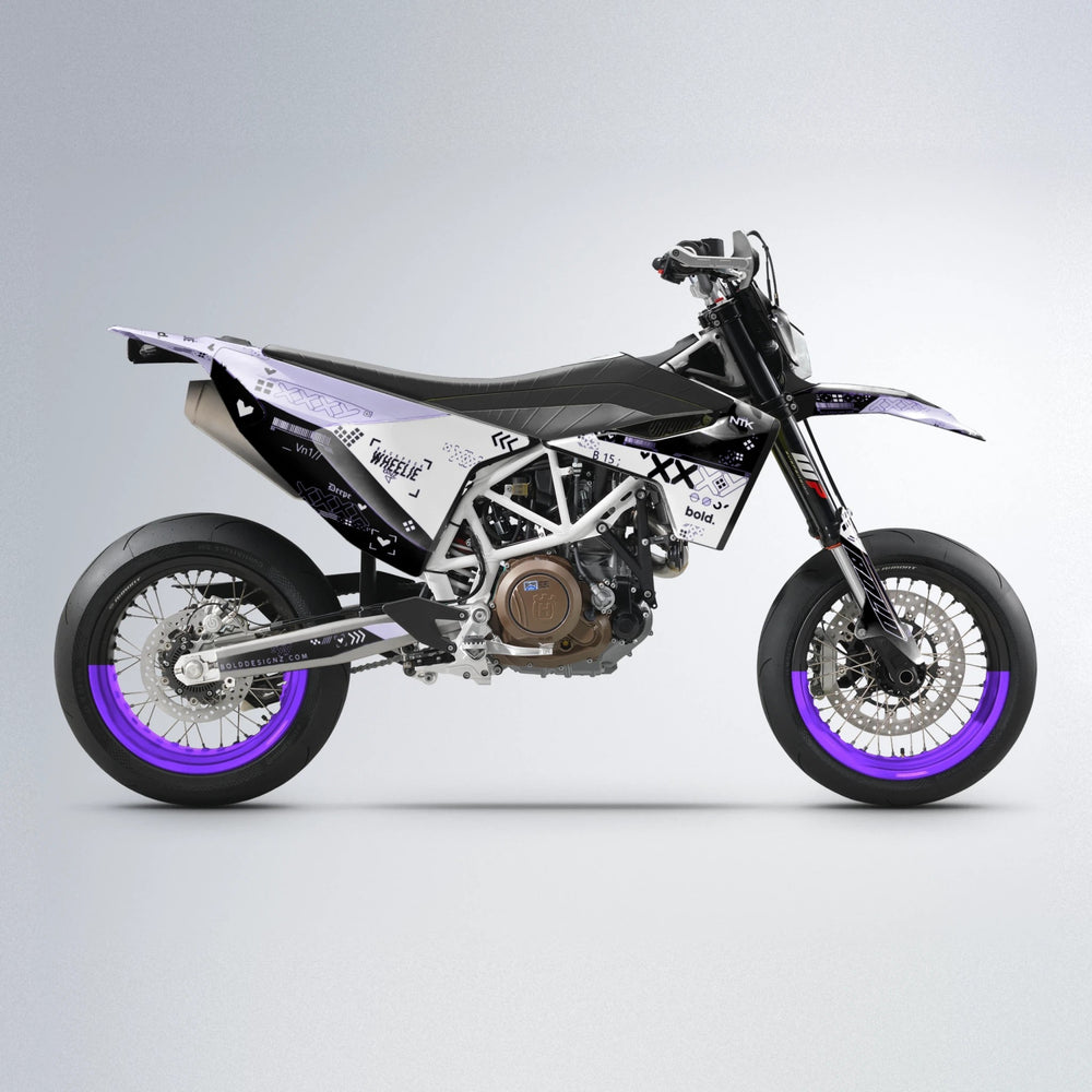 DATALOG Husqvarna 701 supermoto graphics kit in Purple