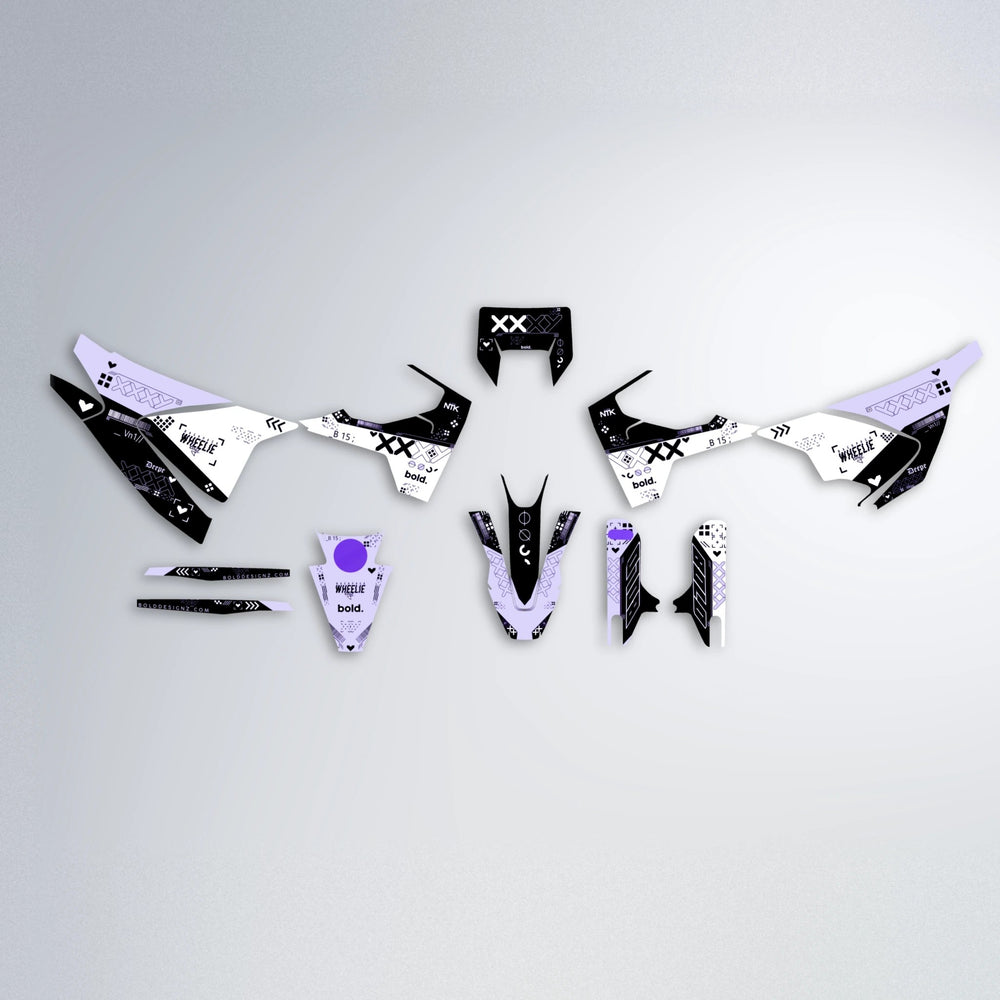 DATALOG Husqvarna 701 graphics kit parts layout in Purple