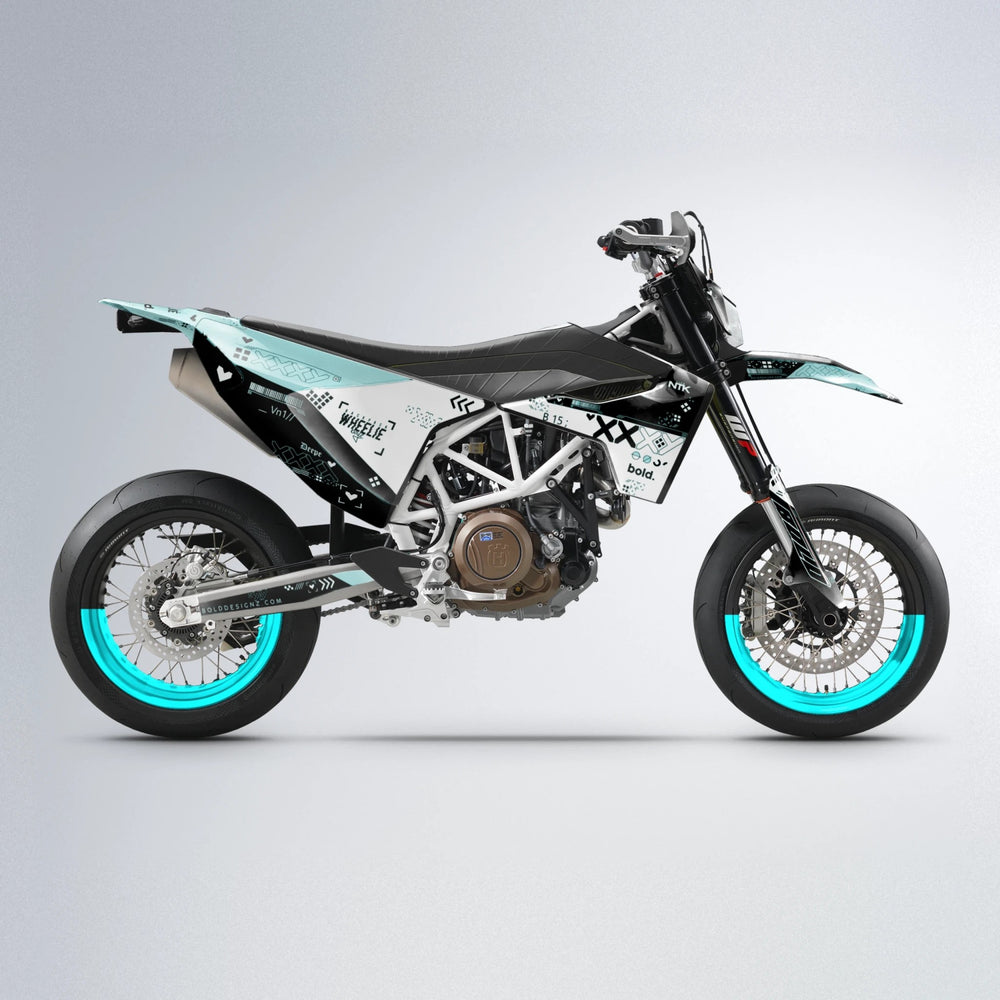 DATALOG Husqvarna 701 supermoto graphics kit in Teal
