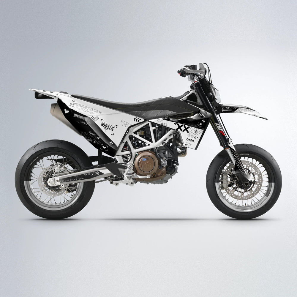 DATALOG Husqvarna 701 supermoto graphics kit in White