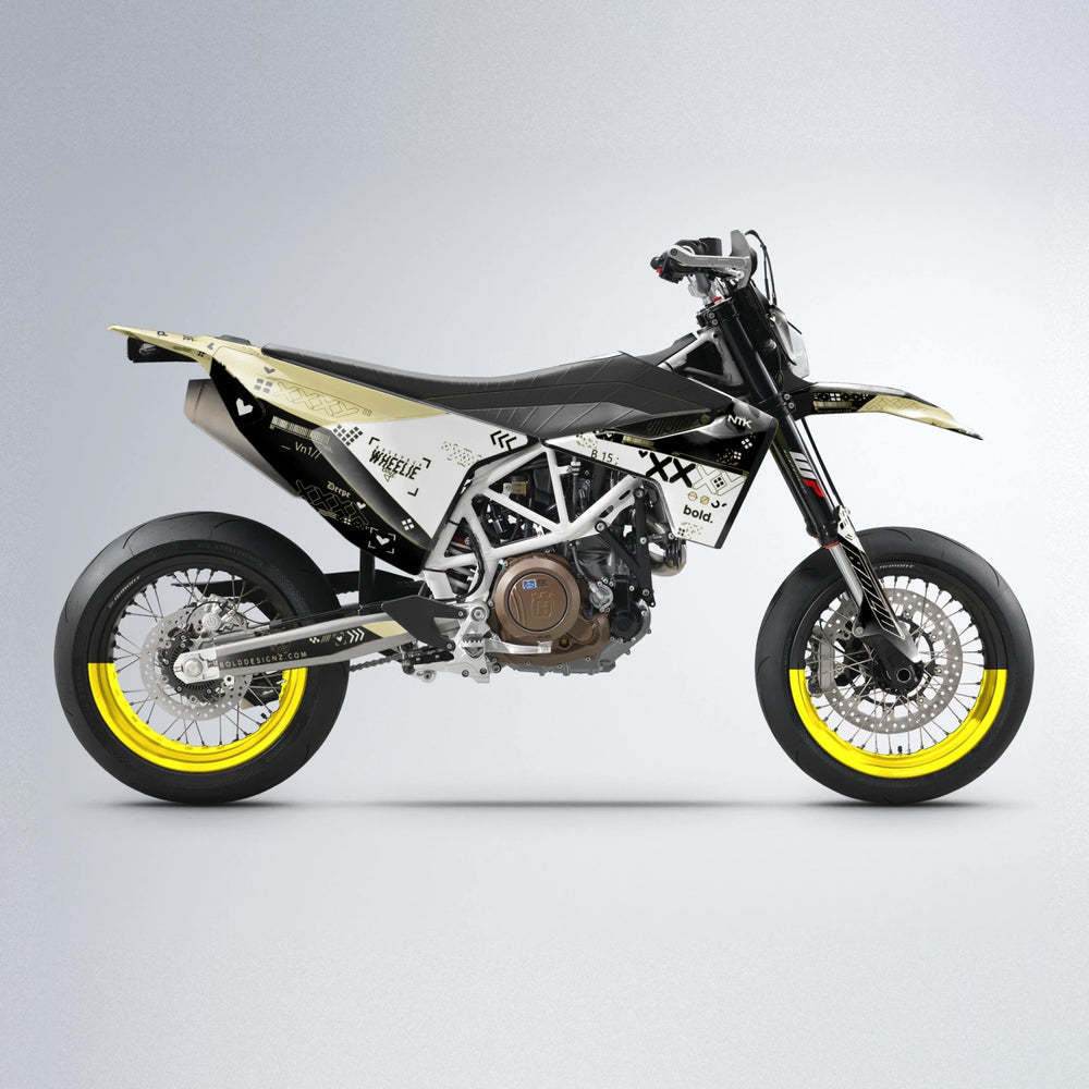 DATALOG Husqvarna 701 supermoto graphics kit in Yellow