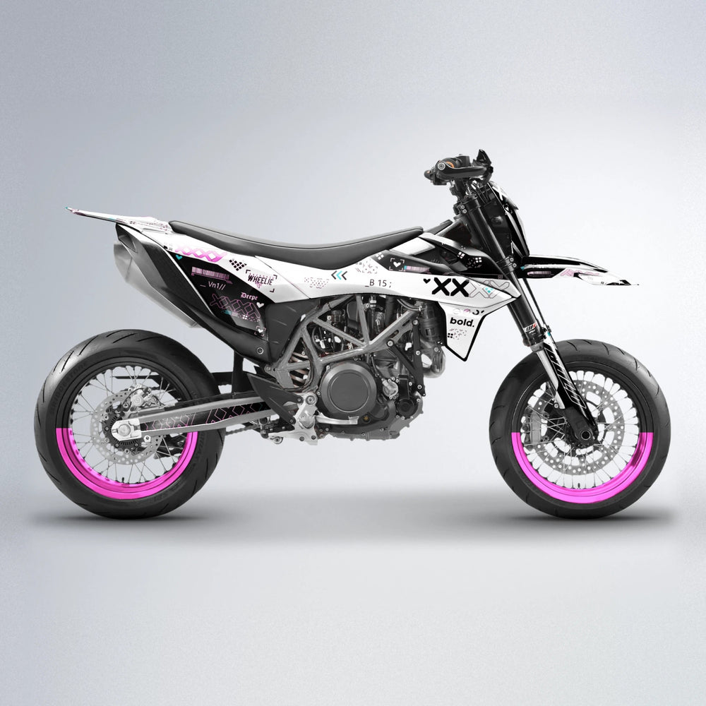 DATALOG KTM SMC 690 supermoto graphics kit in Flamingo