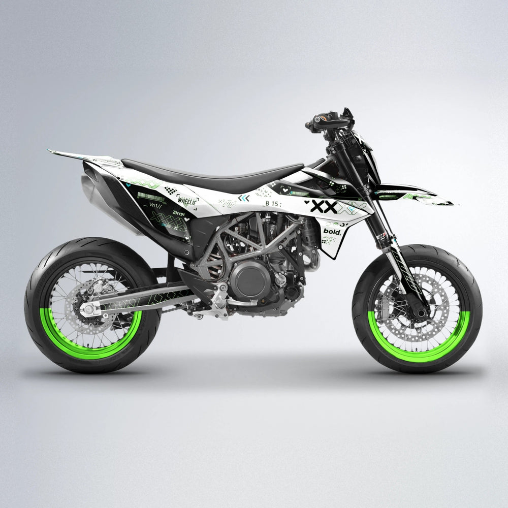 DATALOG KTM SMC 690 supermoto graphics kit in Green