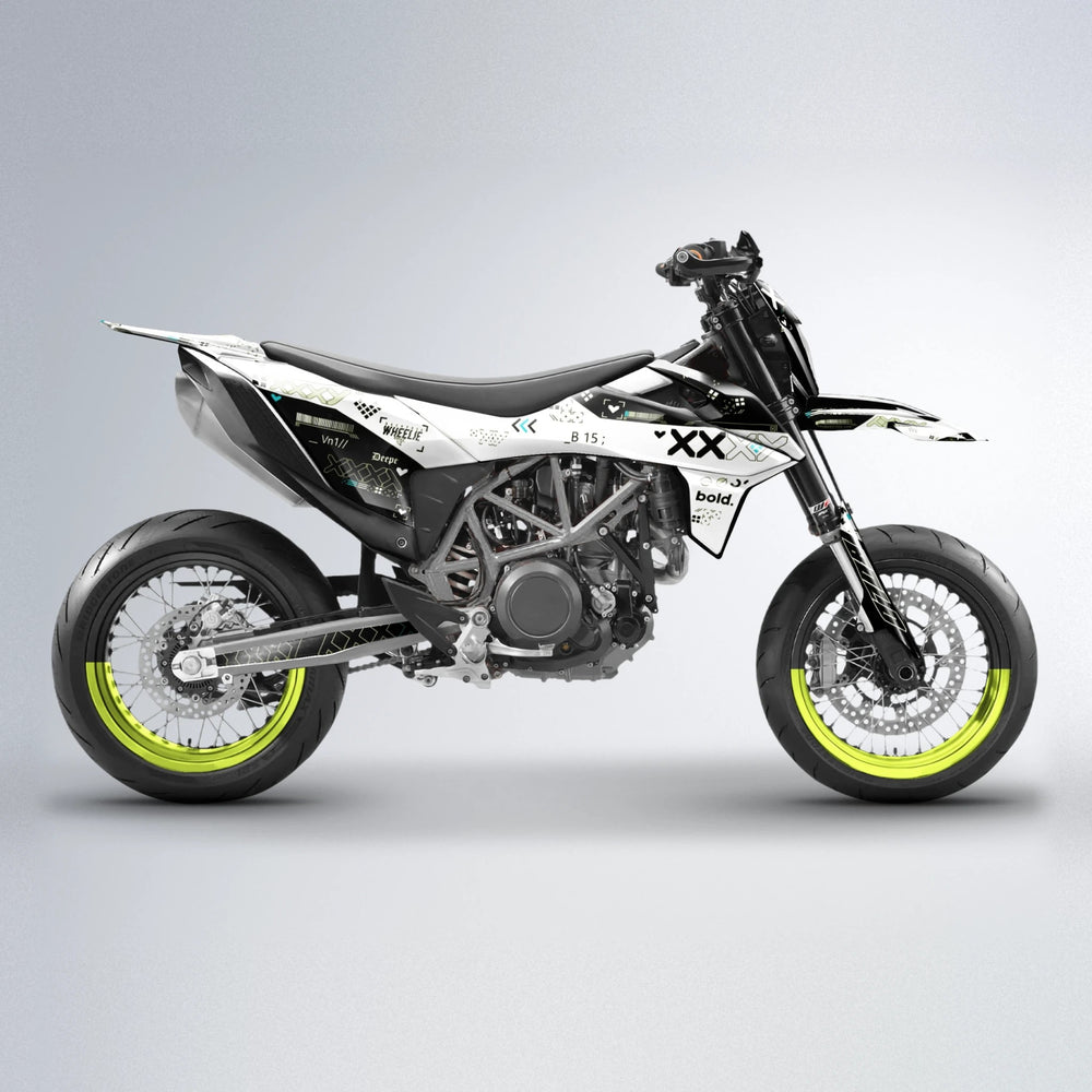 DATALOG KTM SMC 690 supermoto graphics kit in Olive