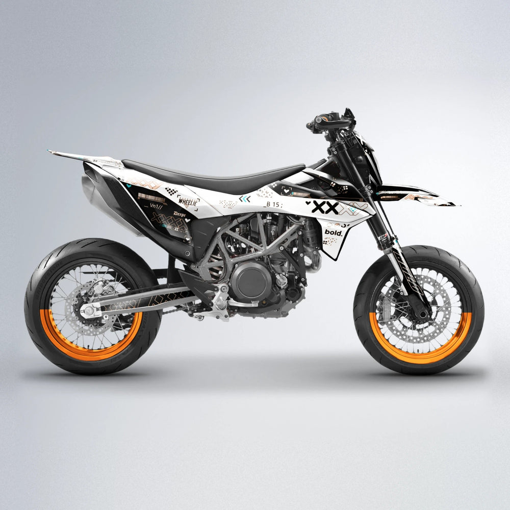 DATALOG KTM SMC 690 supermoto graphics kit in Orange