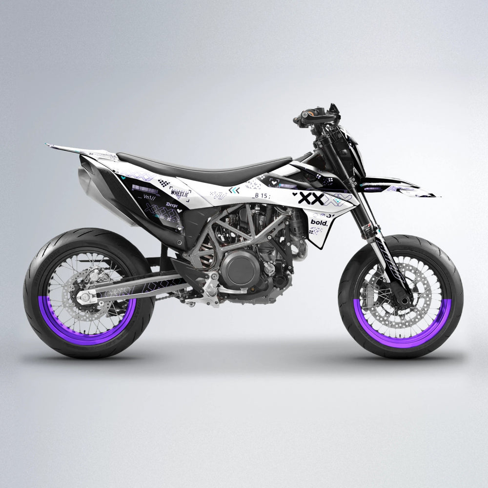 DATALOG KTM SMC 690 supermoto graphics kit in Purple