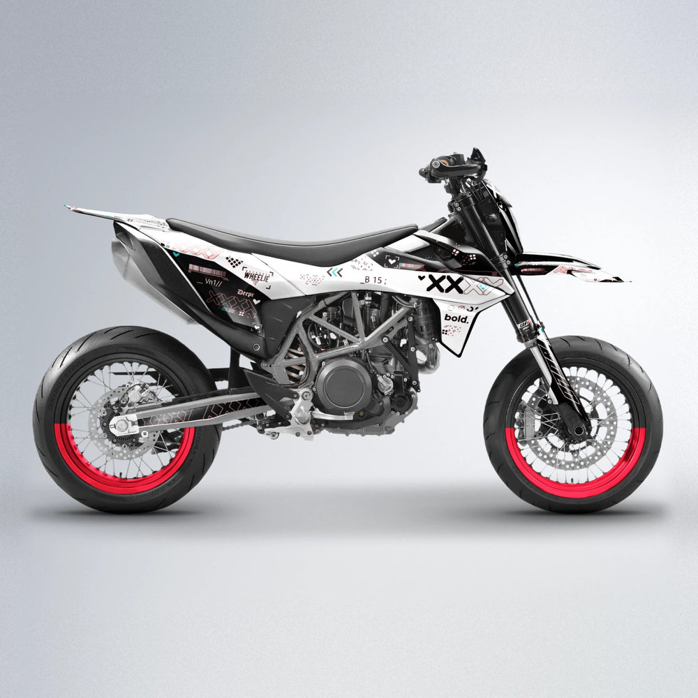 DATALOG KTM SMC 690 supermoto graphics kit in Red